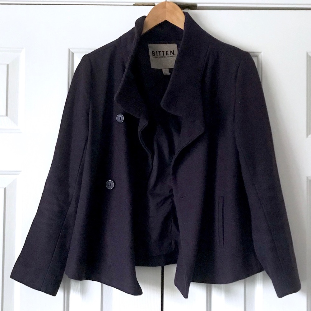 Deep purple wool coat